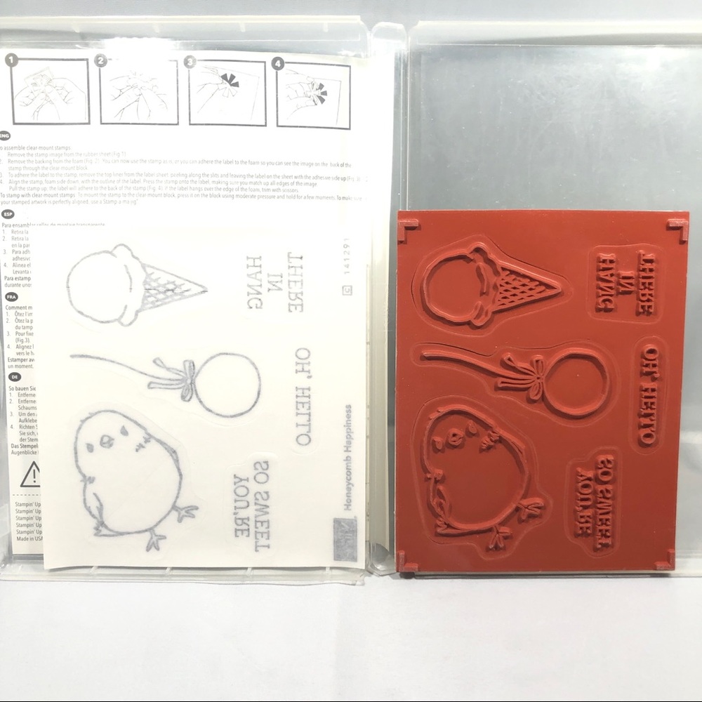 Stampin’ Up! HONEYCOMB HAPPINESS Stamps Set (6 stamps) Item 141291 - Picture 2 of 3